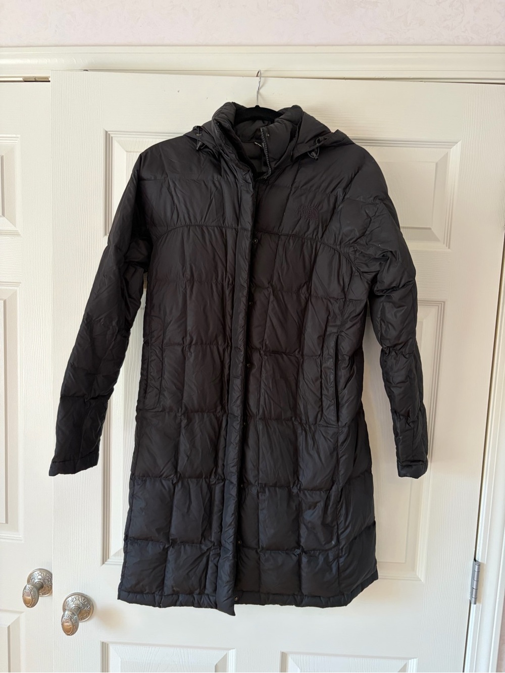 The North Face Black Women's Long Puffer Ski Jacket with Hood